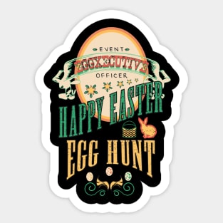 Happy Easter Egg Hunt Vintage EGGXECUTIVE Origin Sticker